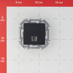 Розетка телефонная Legrand Inspiria встраиваемая антрацит RJ11 (673823) - фото 2