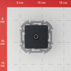 Розетка телевизионная Legrand Inspiria встраиваемая антрацит (673853) - фото 2