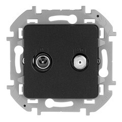 Розетка телевизионная Legrand Inspiria встраиваемая антрацит TV-SAT (673883) - фото 1