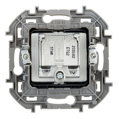 Розетка телевизионная Legrand Inspiria встраиваемая антрацит TV-SAT (673883) - фото 3