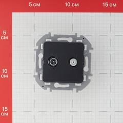 Розетка телевизионная Legrand Inspiria встраиваемая антрацит TV-SAT (673883) - фото 2