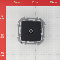 Розетка телевизионная Legrand Inspiria встраиваемая антрацит (673873) - фото 3