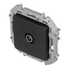 Розетка телевизионная Legrand Inspiria встраиваемая антрацит (673873) - фото 2