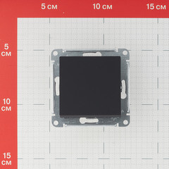 Выключатель Systeme Electric AtlasDesign одноклавишный встраиваемый карбон (ATN001011) - фото 3