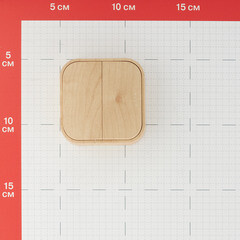 Переключатель Legrand Quteo двухклавишный накладной дерево (782266) - фото 2