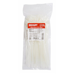 Стяжка кабельная Rexant 200х4,3 мм под винт нейлонoвая белая (100 шт.) (07-0204) - фото 6