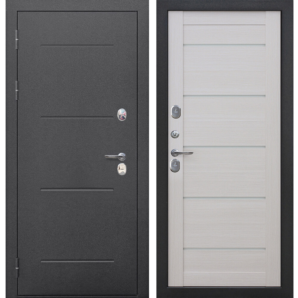 Изображение товара Дверь входная Ferroni Isoterma с терморазрывом, левыйünft за с защитой и стеклом Лакобель