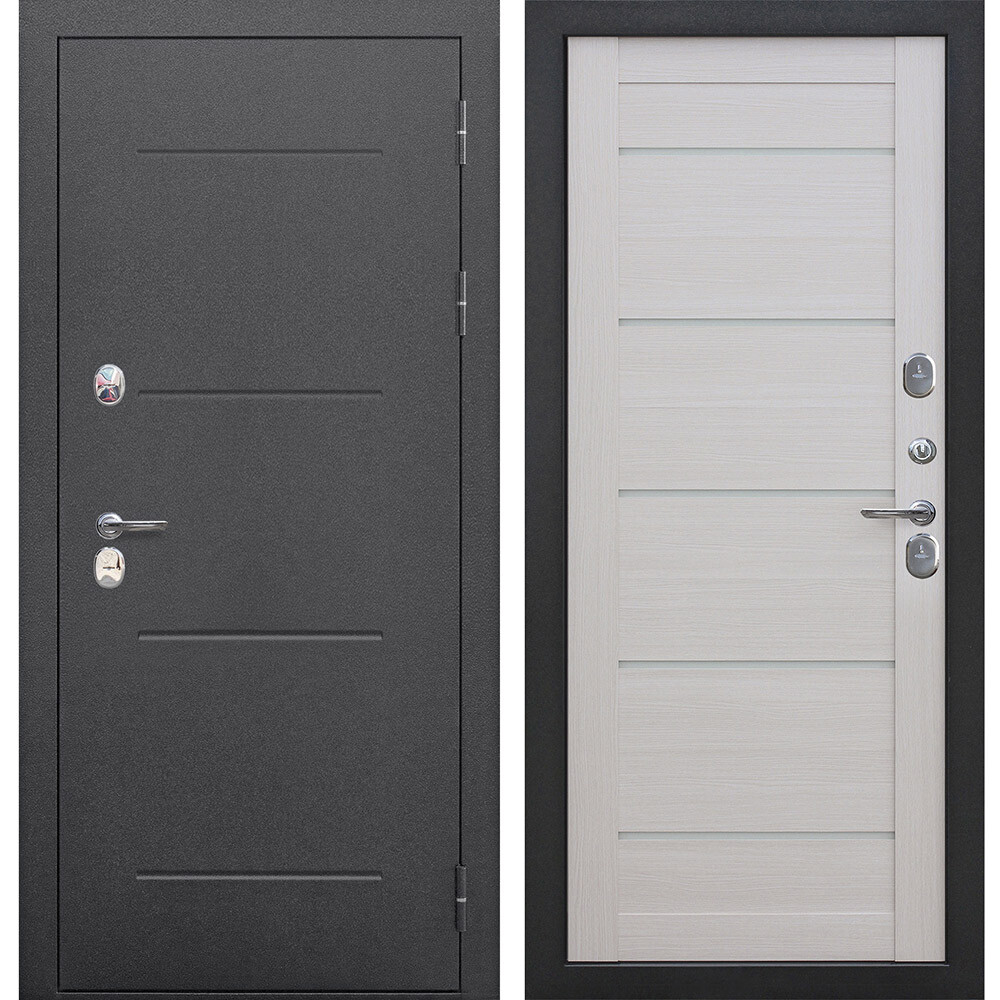 Изображение товара Входная стальная дверь Ferroni Isoterma с терморазрывом, правая антик серебро 960х2050 мм