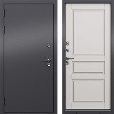 Дверь входная с терморазрывом Mastino Титан левая букле графит - эмаль молоко 960х2050 мм