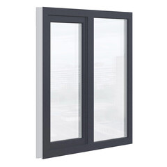 Пластиковое окно VEKA WHS Halo 60 1160х1000 мм 2 створки левая глухая правая поворотно-откидная двухкамерное серое - фото 4