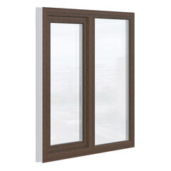 Пластиковое окно VEKA WHS Halo 60 1160х1200 мм 2 створки левая глухая правая поворотно-откидная двухкамерное дуб темный - фото 5