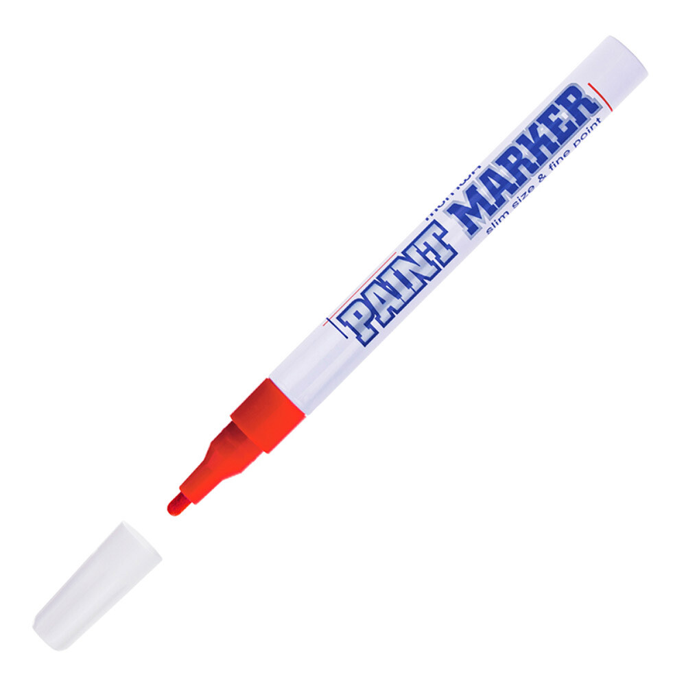 Изображение товара Маркер лаковый для промышленной графики MunHwa Paint Marker Slim красный грифель 2 мм