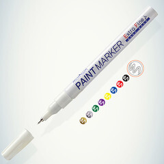 Маркер лаковый MunHwa Extra Fine белый грифель 1 мм - фото 7