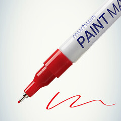 Маркер лаковый MunHwa Extra Fine красный грифель 1 мм - фото 6