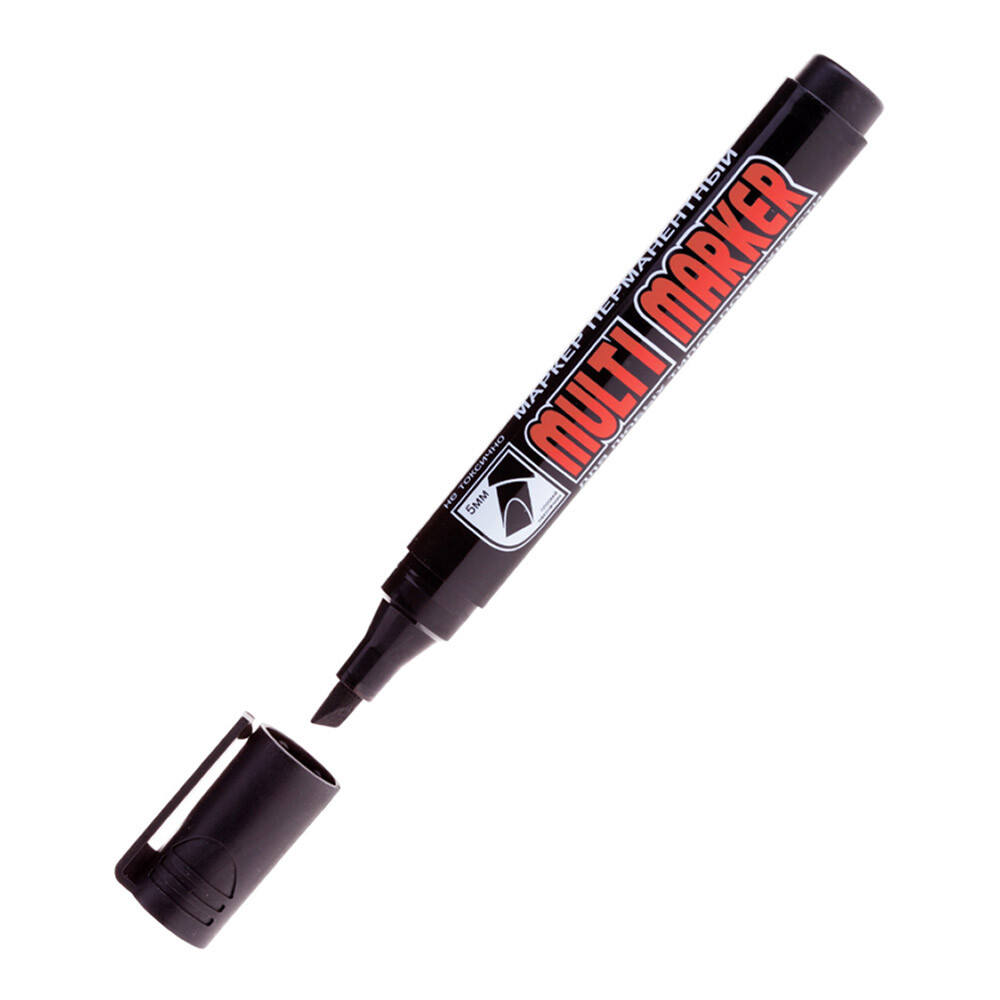 Изображение товара Маркер перманентный Crown Multi Marker Chisel черный грифель 1-5 мм