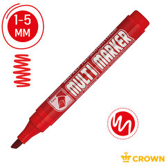 Маркер перманентный для разметки Crown Multi Marker Chisel красный грифель 5 мм - фото 6