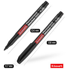 Маркер перманентный Luxor 100 черный грифель 1-2 мм - фото 4