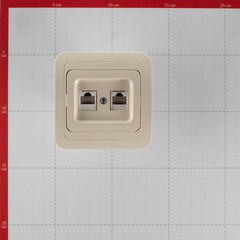 Розетка компьютерная Makel Mimoza встраиваемая бежевая 2хRJ45 (25036) - фото 5