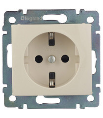 Розетка Legrand Valena встраиваемая слоновая кость со шторками (695613) - фото 5