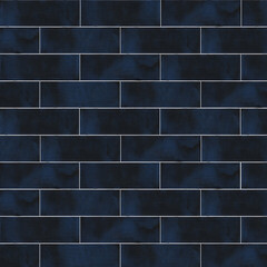 Плитка облицовочная Monopole Bora Bora темно-синяя глянцевая 300х75х8 мм (44 шт.=1 кв.м) - фото 12