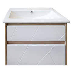 Тумба под раковину АСБ-Мебель Диана 60 см подвесная белая/дуб янтарный (12027) - фото 6