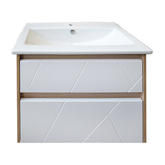 Тумба под раковину АСБ-Мебель Диана 75 см подвесная белая/дуб янтарный (12025) - фото 6