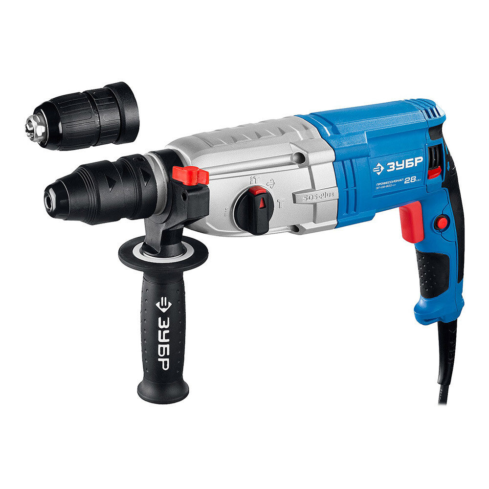 Изображение товара Перфоратор электрический Зубр ЗП-28-800 КМ 800 Вт SDS-plus профессиональный