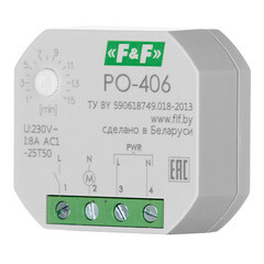 Реле времени Евроавтоматика PO-406 220 В 8 А тип AC 1НО - фото 3