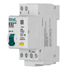 Автомат дифференциальный Dekraft ДИФ-102 32А 1P+N тип AC 30 мА 4,5 кА (16006DEK) - фото 3