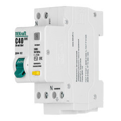 Автомат дифференциальный Dekraft ДИФ-102 40А 1P+N тип AC 30 мА 4,5 кА (16007DEK) - фото 3