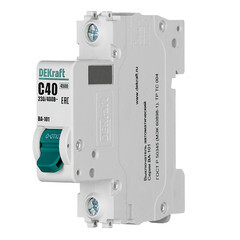 Автоматический выключатель модульный Dekraft ВА-101 1P 40А тип C 4,5 кА 220 В (11058DEK) - фото 3