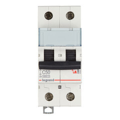 Автоматический выключатель Legrand TX3 (404047) 2P 50А тип С 6 кА 230 В на DIN-рейку