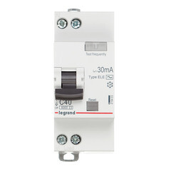 Автомат дифференциальный Legrand RX3 40А 1P+N тип AC 30 мА 6 кА (419403) - фото 1