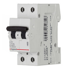 Автоматический выключатель модульный Legrand RX3 2P 25А тип C 4,5 кА 230/400 В (419699) - фото 3