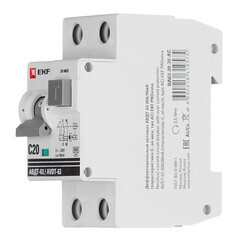 Автомат дифференциальный EKF PROxima АВДТ-63 20А 1P+N тип AC 30 мА 6 кА (DA63-20-30-AC) - фото 2