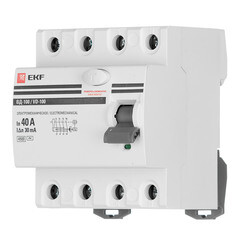 УЗО EKF PROxima ВД-100 40А 3P+N тип AC 30 мА 4,5 кА компактное (elcb-4-40-30-em-pro) - фото 3