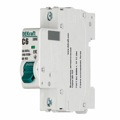 Автоматический выключатель модульный Dekraft BA-103 1P 6А тип C 6 кА 230/400 В (12269DEK) - фото 2