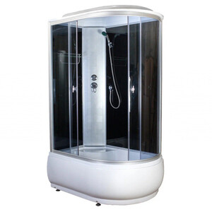 Душевая кабина AQUAPULSE 4006D L grey black 120х80х220 с высоким ...