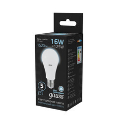 Лампа светодиодная Gauss E27 4100К 16 Вт 1520 Лм 175-240 В груша тонированная - фото 3