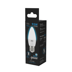 Лампа светодиодная Gauss E27 6500К 9,5 Вт 950 Лм 175-240 В свеча тонированная - фото 2
