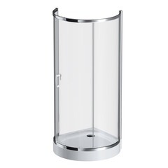 Душевой уголок AM.PM Like хром 95х95х190 см полукруг стекло прозрачное 5 мм (W83G-333-095CT) - фото 1
