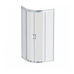 Изображение товара Душевой уголок AM.PM Gem серебро 90х90х190 см полукруг стекло прозрачное 5 мм (W90G-401-090WT)