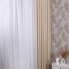 Штора жаккард бежевая 200х270 см Mona Liza Трио (МЛ715/С1) - фото 3