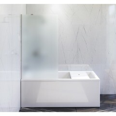 Шторка на ванну неподвижная 80х140х0,8 см профиль хром AM.PM Gem (W90BS-080-140CM) - фото 4