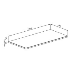 Столешница под раковину 100х47х2 см массив дуба АСБ-Мебель Оливия (12392) - фото 5