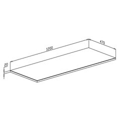 Столешница под раковину 120х47х2 см массив дуба АСБ-Мебель Оливия (12393) - фото 2