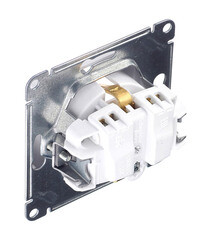 Розетка Systeme Electric Glossa встраиваемая белая со шторками (GSL000145) - фото 3