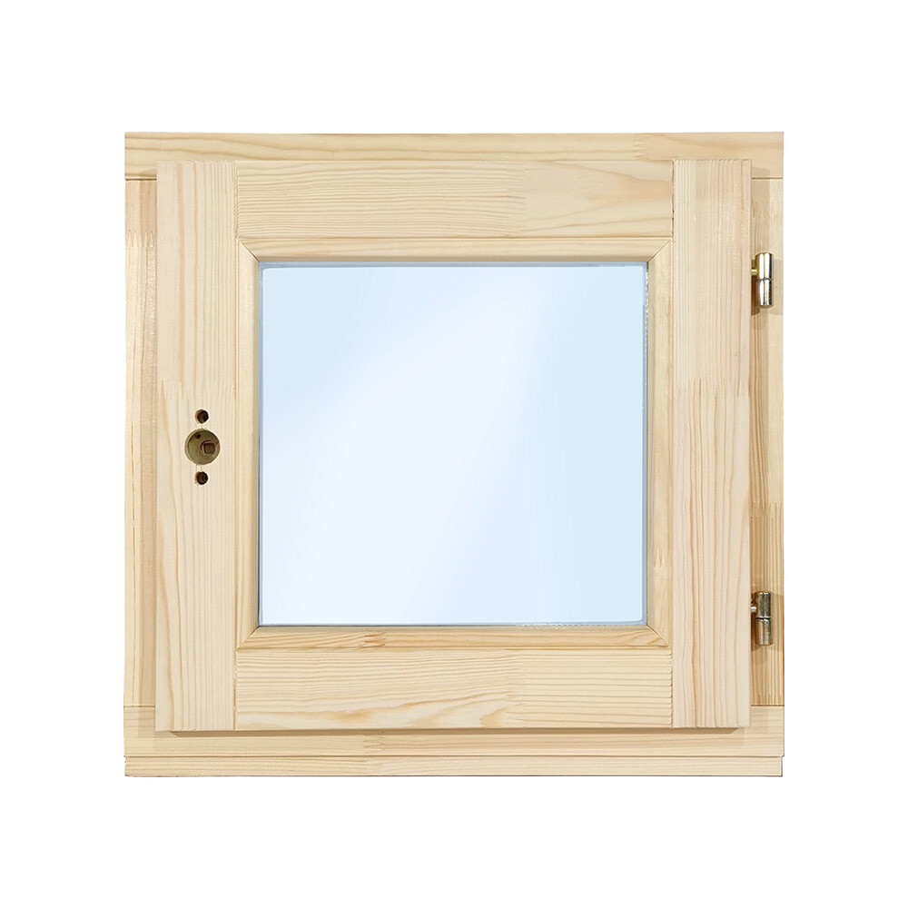 Изображение товара Деревянное окно Timber&style 400x400 мм, 1 створка, поворотное, Россия