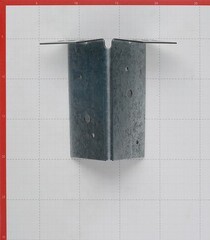 Опора столба универсальная оцинкованная 145х65х50х2 мм - фото 2