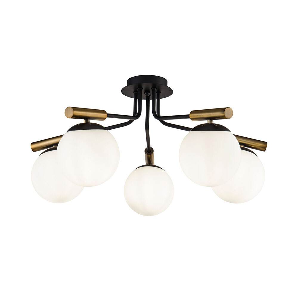 Изображение товара Подвесная люстра Freya Paolina E14 5 ламп Черный стиль модерн 13 кв.м